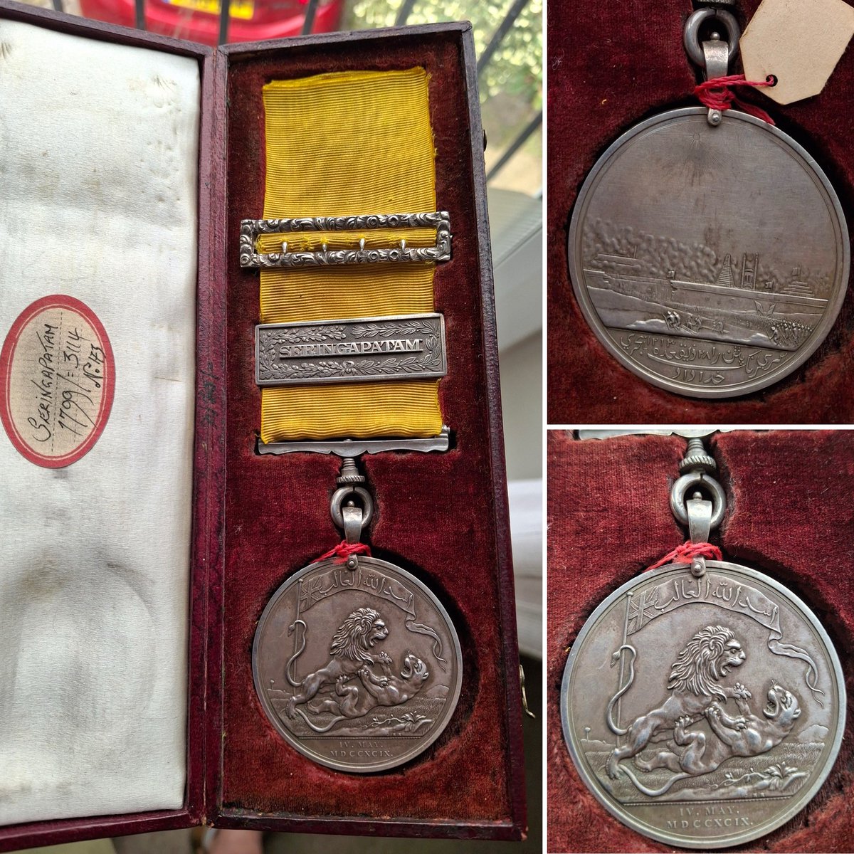 Superb original example of a silver officers Seringapatam medal in leather fitted case.
Available at Thetford Militaria Fair , Sunday 29th June 2025
#seringapatam #seringapatamwar #seringatapammedal