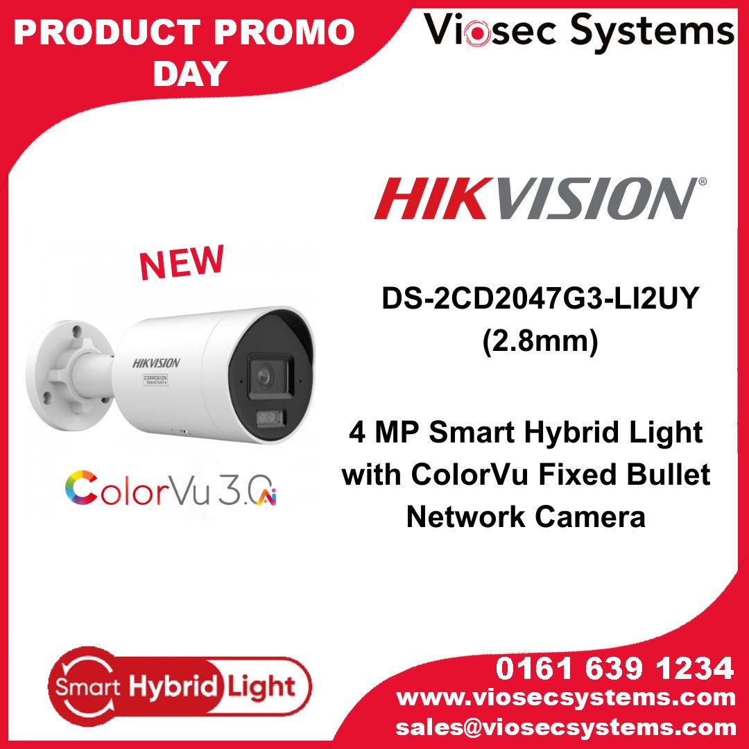 ViosecSystems's tweet image. NEW from #Hikvision!

Introducing Network Cameras with #ColorVu 3.0, designed to deliver exceptional visual performance!🤩

Want to find out more?

📞 0161 639 1234
📧 sales@viosecsystems.com

#cctv #security #securitydistributor #productpromoday