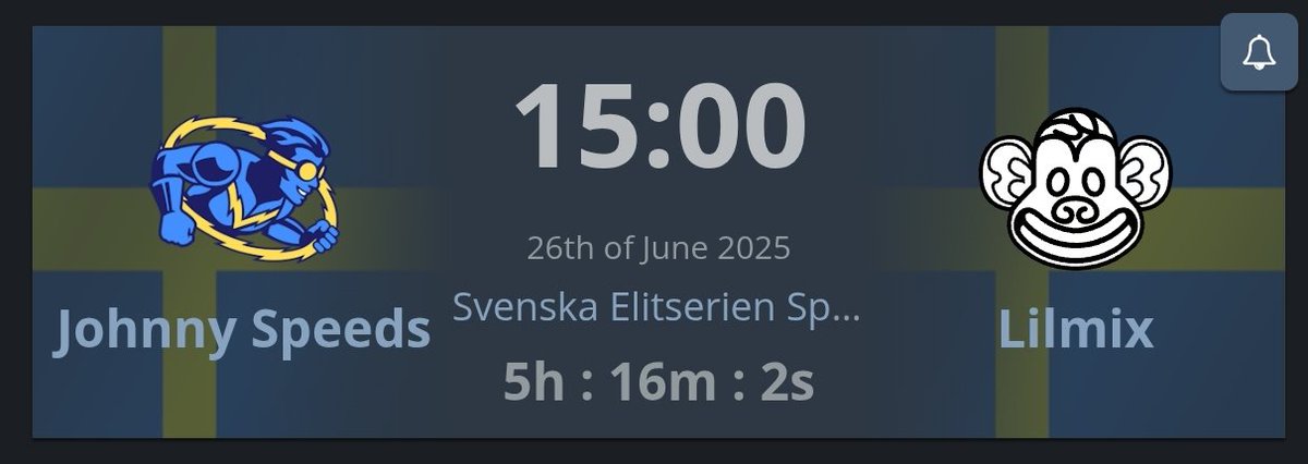 📢Kolla + Spela📢

🚨ELITSERIEN 
⏰15.00
🆚JS vs Lilmix
🎁M4A1-S | Hyper Beast FT(Om JS vinner)

🚨CLUB WARS
⏰19.00
✍️Anmälan öppnar 17.00 I discord
🏆AWP | Neo-noir FT