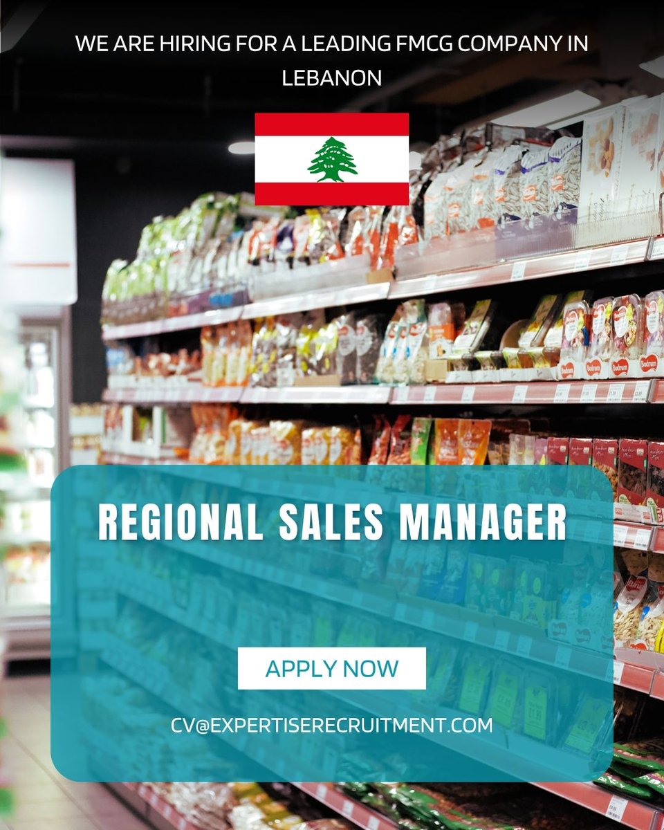 ExpertiseRec's tweet image. We are hiring a 𝗥𝗲𝗴𝗶𝗼𝗻𝗮𝗹 𝗦𝗮𝗹𝗲𝘀 𝗠𝗮𝗻𝗮𝗴𝗲𝗿 for a leading FMCG  distribution company in 𝗟𝗲𝗯𝗮𝗻𝗼𝗻. More details below 👇🏻

jobs.expertiserecruitment.com/jobs/Careers/4…

#RegionalSalesManager #SalesManagerJob #SalesManagementJobs #JobsInLebanon #FMCGJobs #Recruitiment #Hiring