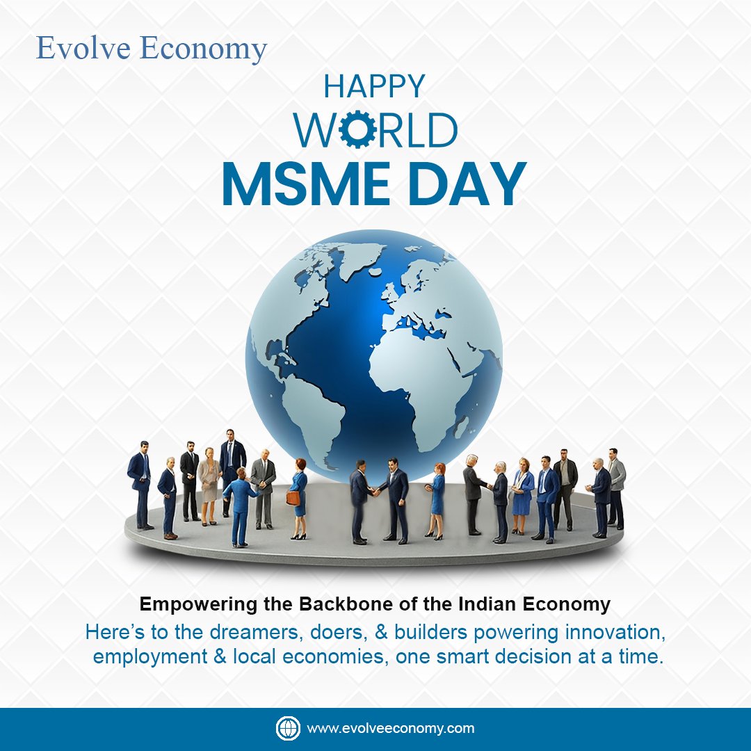 evolveeconomy's tweet photo. MSMEs aren’t just businesses, they’re the heartbeat of India’s economy. 🇮🇳
On #WorldMSMEDay, we celebrate their resilience, innovation &amp; impact. When MSMEs thrive, the nation prospers.💪 Here’s to building smarter, stronger businesses together.

#MSMEIndia #MSMEDay #EvolveEconomy https://t.co/j9V8tykQXA