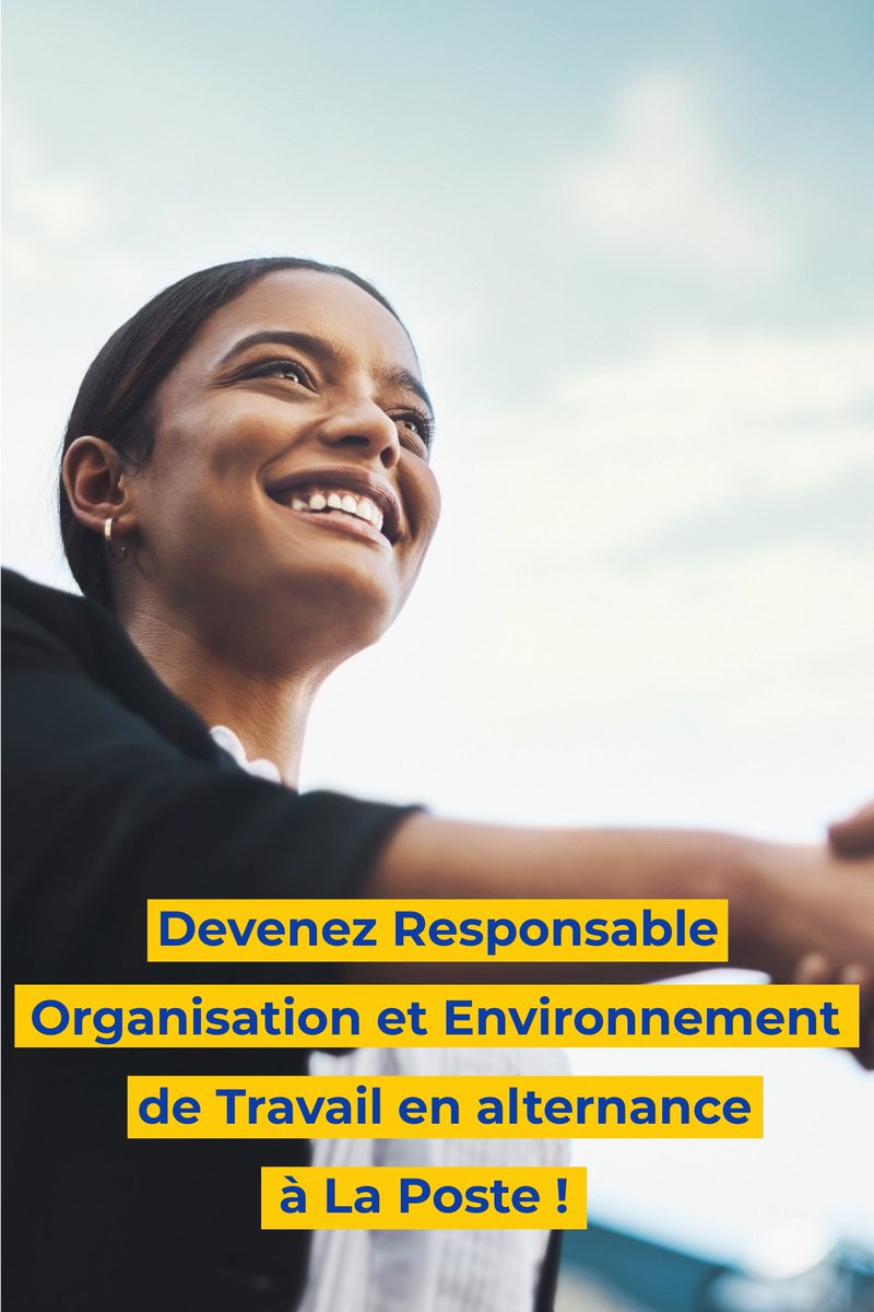 👋 [ #LaPosteJeunes #Alternance]
Le groupe recrute 3️⃣0️⃣ Responsables Organisation et Environnement de Travail en alternance.

À la recherche d’un métier qui a du sens, associant pilotage de projets, management &amp; amélioration des conditions de travail ?

📢 urls.fr/qA_jSb