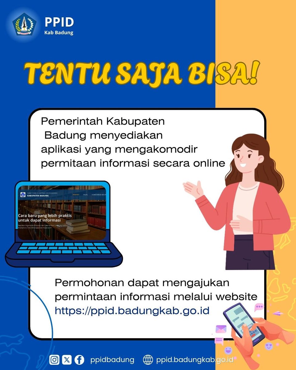 Halo #sahabatppidbadung 

PPID Kabupaten Badung melayani permintaan informasi secara online melalui website : ppid.badungkab.go.id
