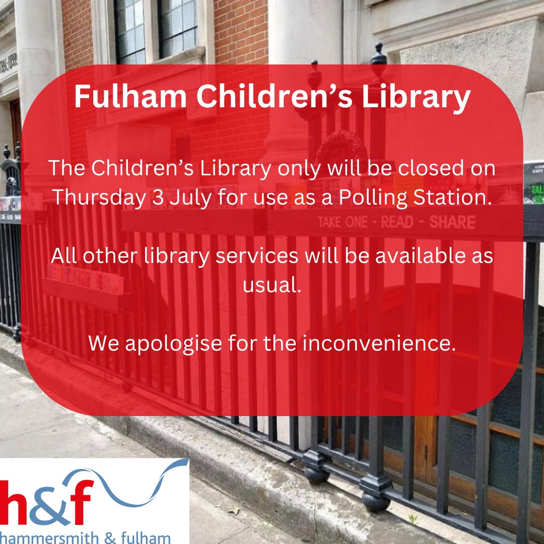 H&F Libraries tweet media