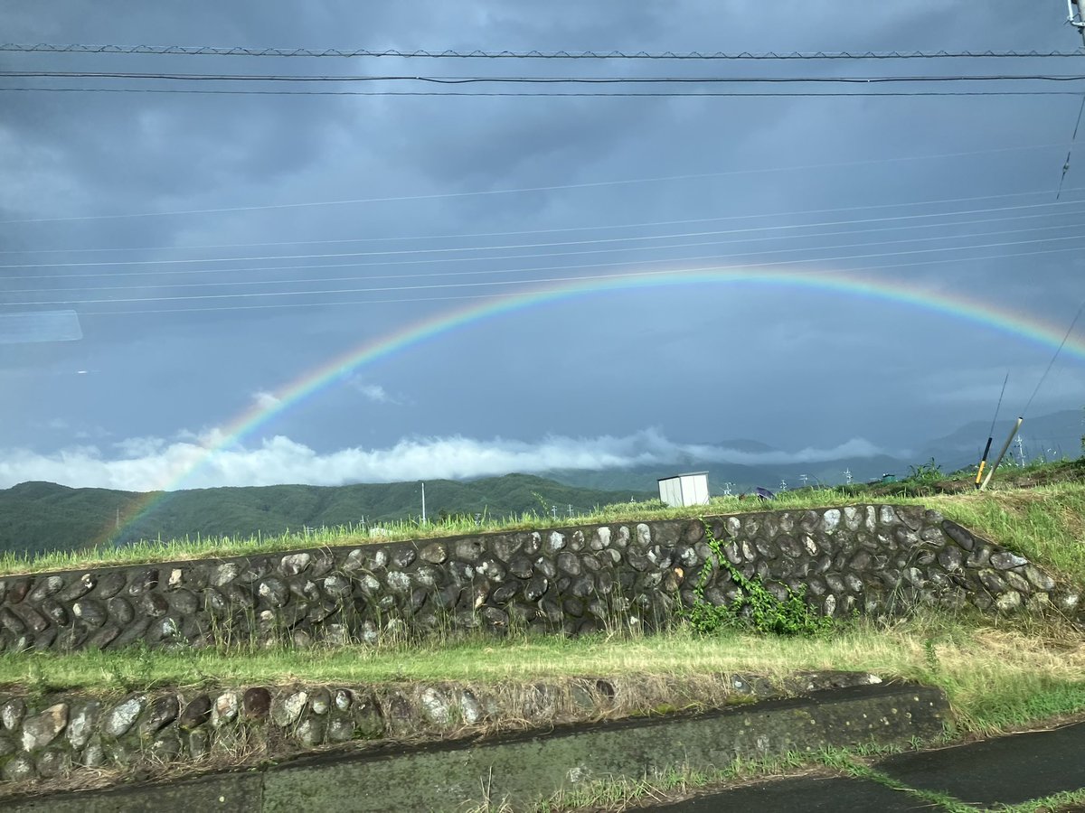長野県駒ヶ根市＆宮田村。

天竜川越しの虹🌈