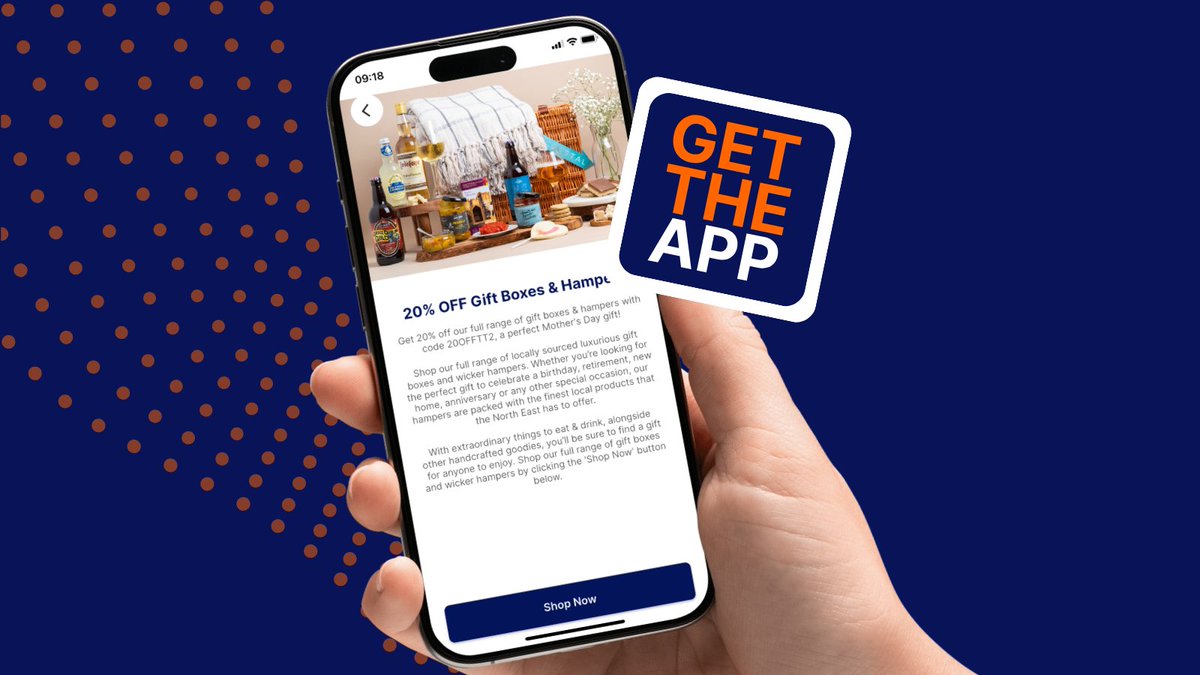 TT2Limited's tweet image. Unlock your exclusive 20% off the perfect gifts at Coastal Hampers! 👀

Download our app today in the app store, available on iOS and Android to access our latest offers and discounts, terms and conditions apply! 📲

#TyneTunnels #NorthEast #AppRewards
