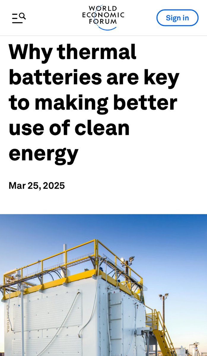 Thermal batteries are game-changer for clean, resilient energy—storing excess renewables as heat (up to 1,500°C!) for industrial use. 

They’re becoming more cost-effective, are scalable and key for decarbonizing industry.