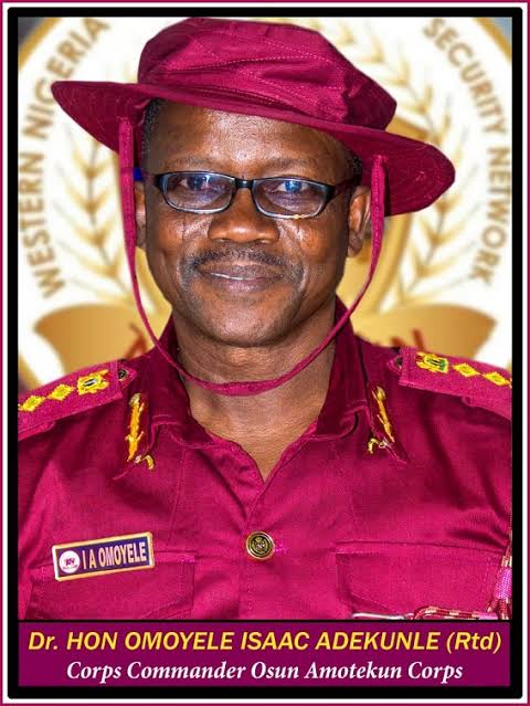 WESTCURATOR_'s tweet photo. When Omoyele was appointed, we raised the alarm that Amotekun would become a political attack dog, a weapon to hunt down opposition voices in Osun State. As if we didn’t have enough to worry about, Omoyele operates more like a terrorist in uniform than a law enforcement officer https://t.co/CeSduN3FnL