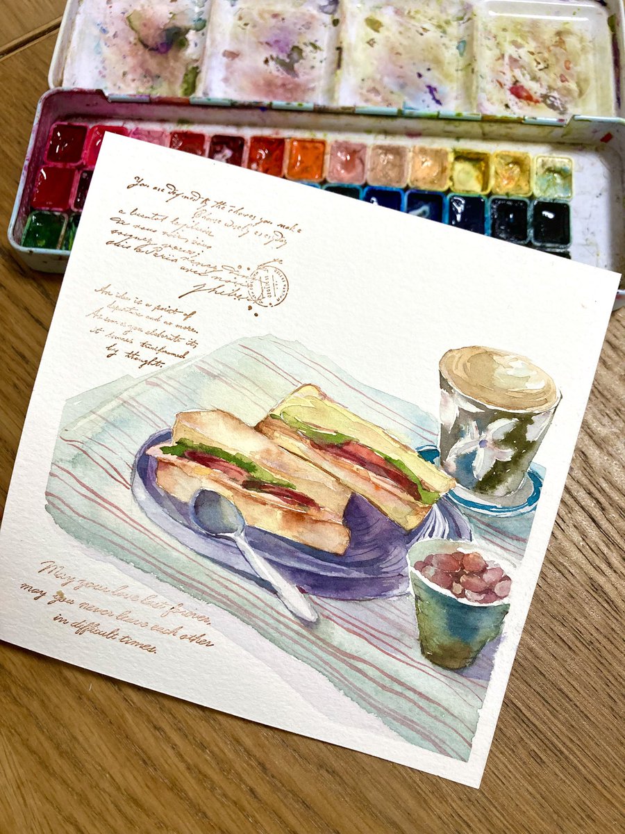 DingpingCn's tweet image. この絵はうまく描けなくて、ちょっと残念です。
#watercolorpainting #art #watercolor #watercolorart #drawingart #水彩画