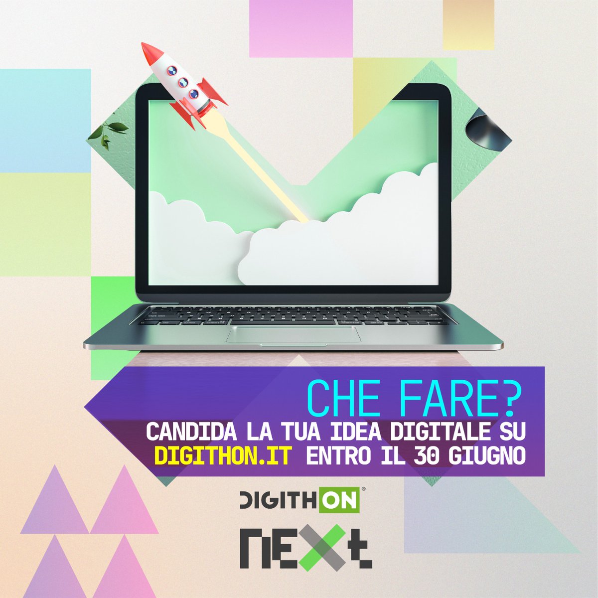 💡⏳🌍 #DigithON2025: ecco cosa devi sapere!
Visita digithon.it e candida la tua idea digitale.
Hai tempo fino al 30 giugno!
Primo premio: 10K

#Next