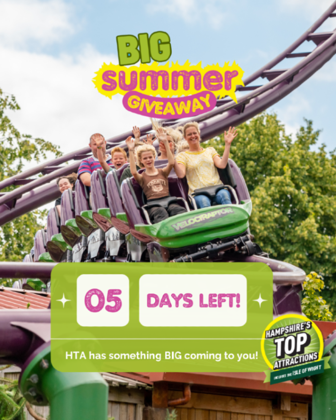 Get ready for some serious summer excitement! 🎉 

Our BIG Summer Giveaway is just FIVE days away! Start dreaming of amazing Hampshire adventures! 😉 

Make sure you are signed up to our email list so you don't miss a giveaway: …shireattractions.us10.list-manage.com/subscribe?u=1a…

#hantstopdaysout