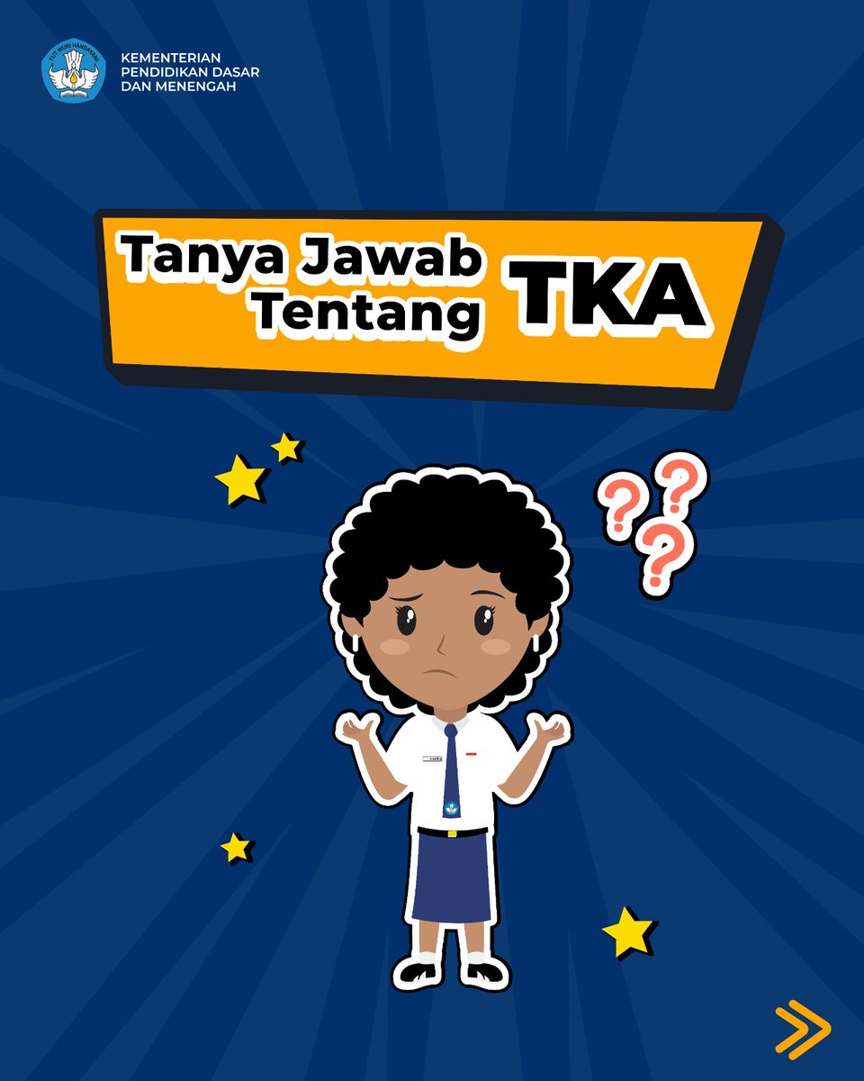 Kemdikdasmen's tweet photo. #SobatBelajar, pada pekan lalu, Mindikdasmen telah memberikan kesempatan bagi #SobatBelajar untuk mengirimkan pertanyaan seputar Tes Kemampuan Akademik (TKA) melalui fitur instagram story. https://t.co/wxitJLsm9T