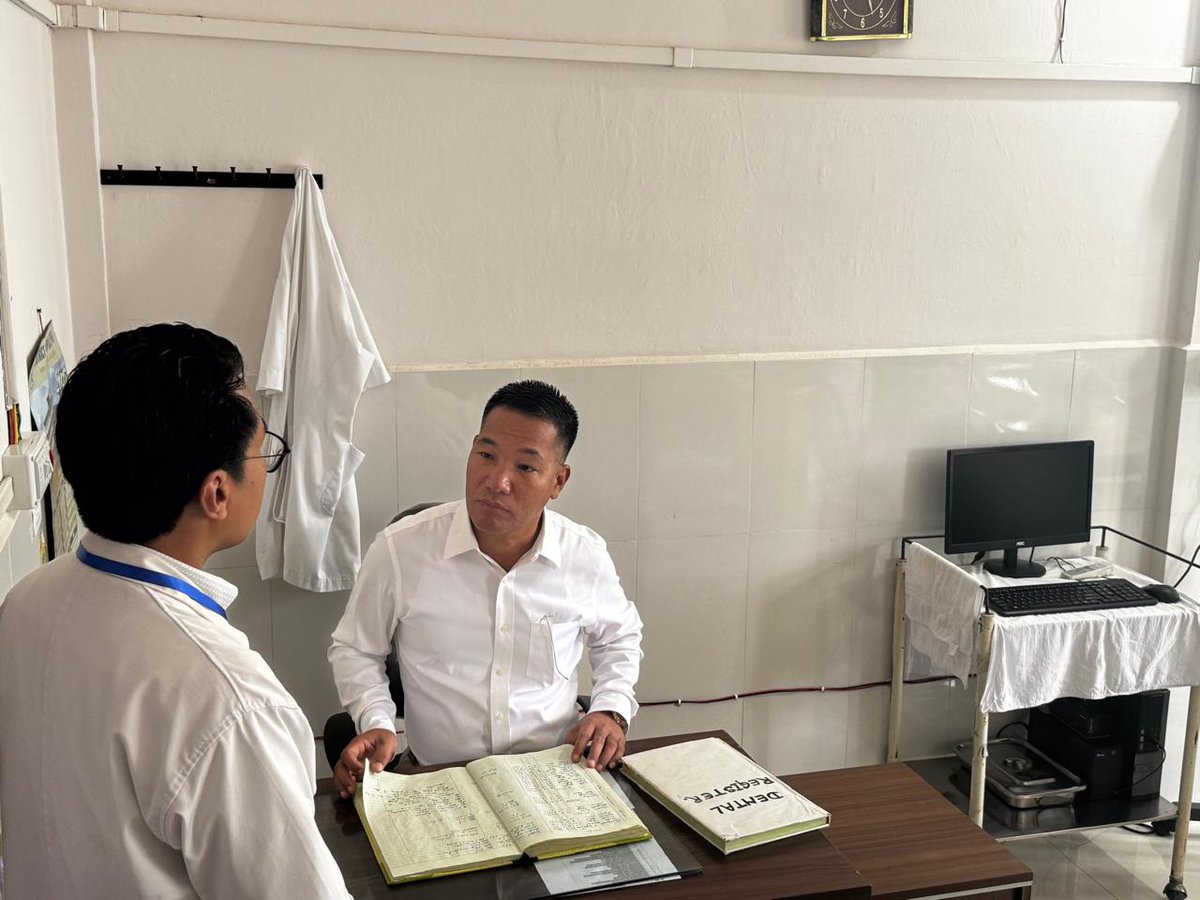 BJP4Nagaland's tweet photo. In line with Hon’ble PM Shri @narendramodi Ji’s vision for last-mile healthcare, Hon’ble Minister for H&FW Shri @princepaiwang  Ji continues his commitment to strengthening health services across Nagaland.

He conducted an inspection of the CMO Office and the District Hospital in Phek to assess the infrastructure and service delivery.

@BJP4India @JPNadda @blsanthosh @anilkantony @YepthomiBen @YanthungoPatton @abhaygiribjp