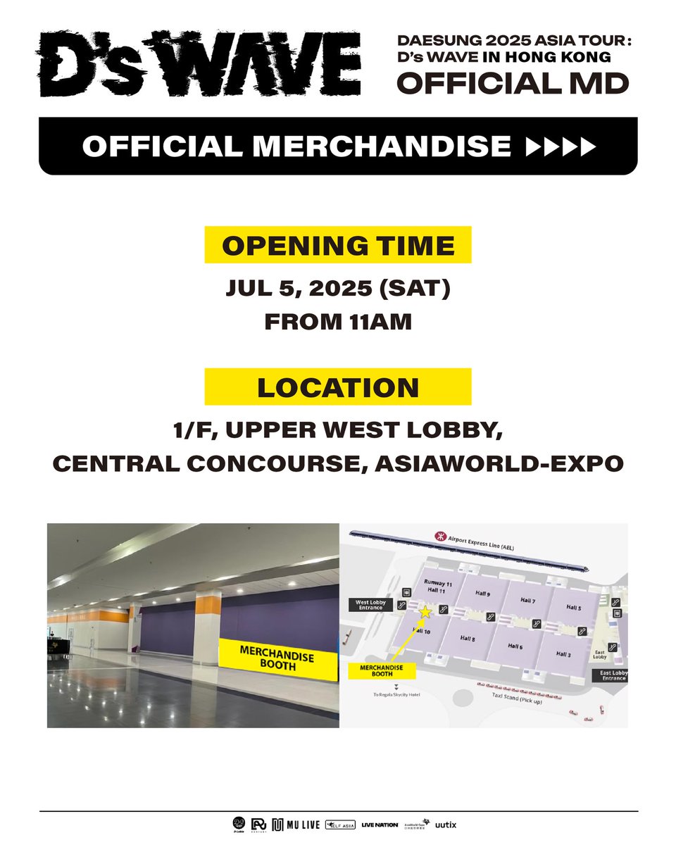 ELF_ASIA's tweet image. DAESUNG 2025 ASIA TOUR: D’s WAVE IN HONG KONG 🪐
【Official Merchandise Sales Notice】

⏰ Jul 5, 2025 (Sat)  From 11AM
📍1/F, Upper West Lobby, Central Concourse, AsiaWorld-Expo

#대성 #DAESUNG #DLITE
#DsWAVE #Asia_tour #HongKong