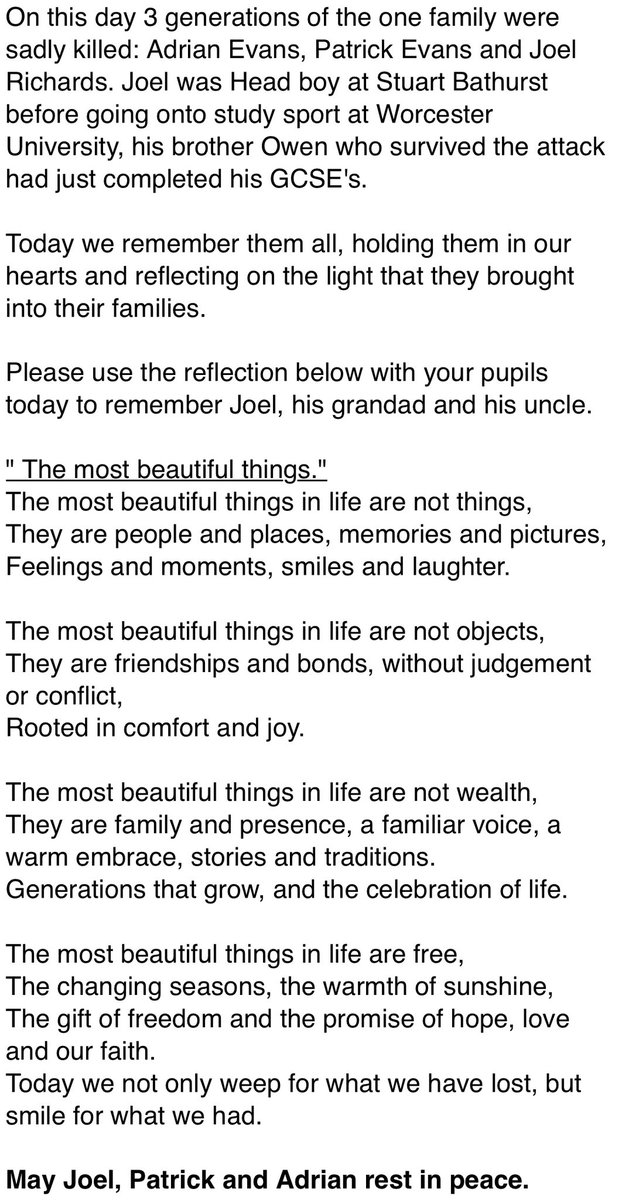 Today as a community we mark the 10th anniversary of the Tunisian terrorist attack, in which 38 people sadly lost their lives. 30 of the victims were British tourists including 3 who have a special place in the hearts of all of us at Stuart Bathurst. May they rest in peace.