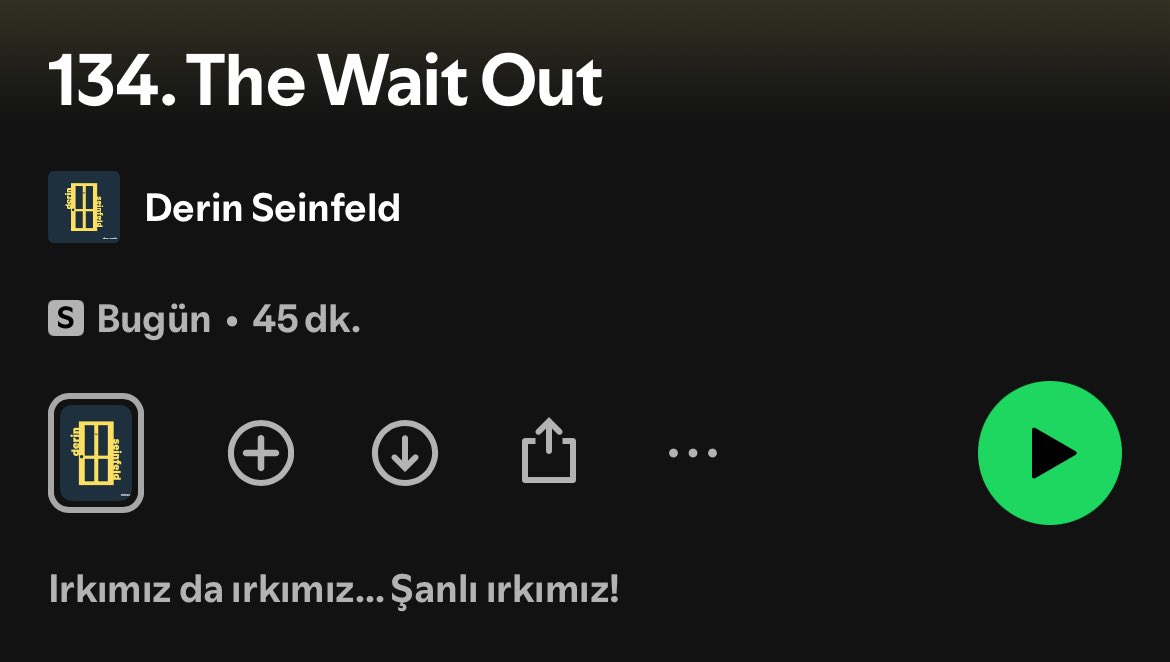 ‘Beklenen bölüm gelecekse, beklemek kutsaldır’ diyenlerle yola devam ediyoruz, inatla ve inançla…

open.spotify.com/episode/6GZw8O…