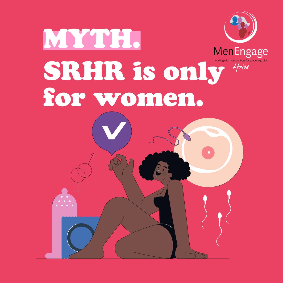 MenEngageSW's tweet image. 🚫 Myth: "SRHR is only for women."
 ✅ Fact: SRHR is for every BODY — men, women, LGBTQI+ people, youth, and persons with disabilities.
Health, rights, and dignity belong to us all.  Learn more here: menengageafrica.org/news-item/top-…
#SRHR4All #VoicesForSRHR