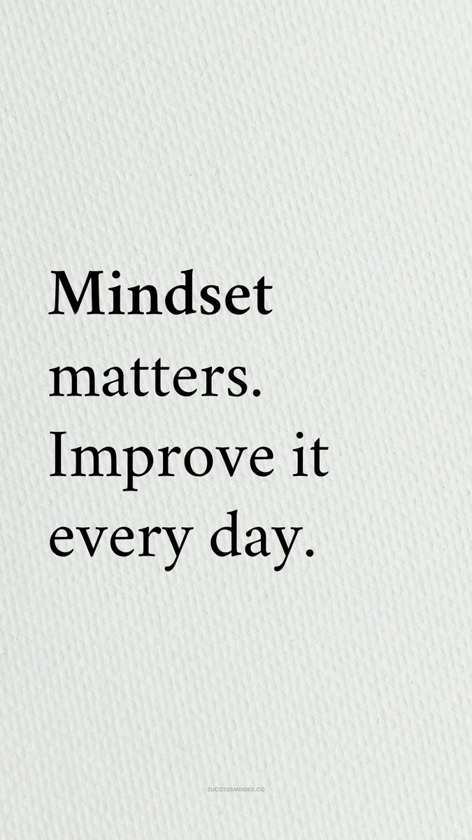 _SuccessMinded_'s tweet image. Mindset matters..