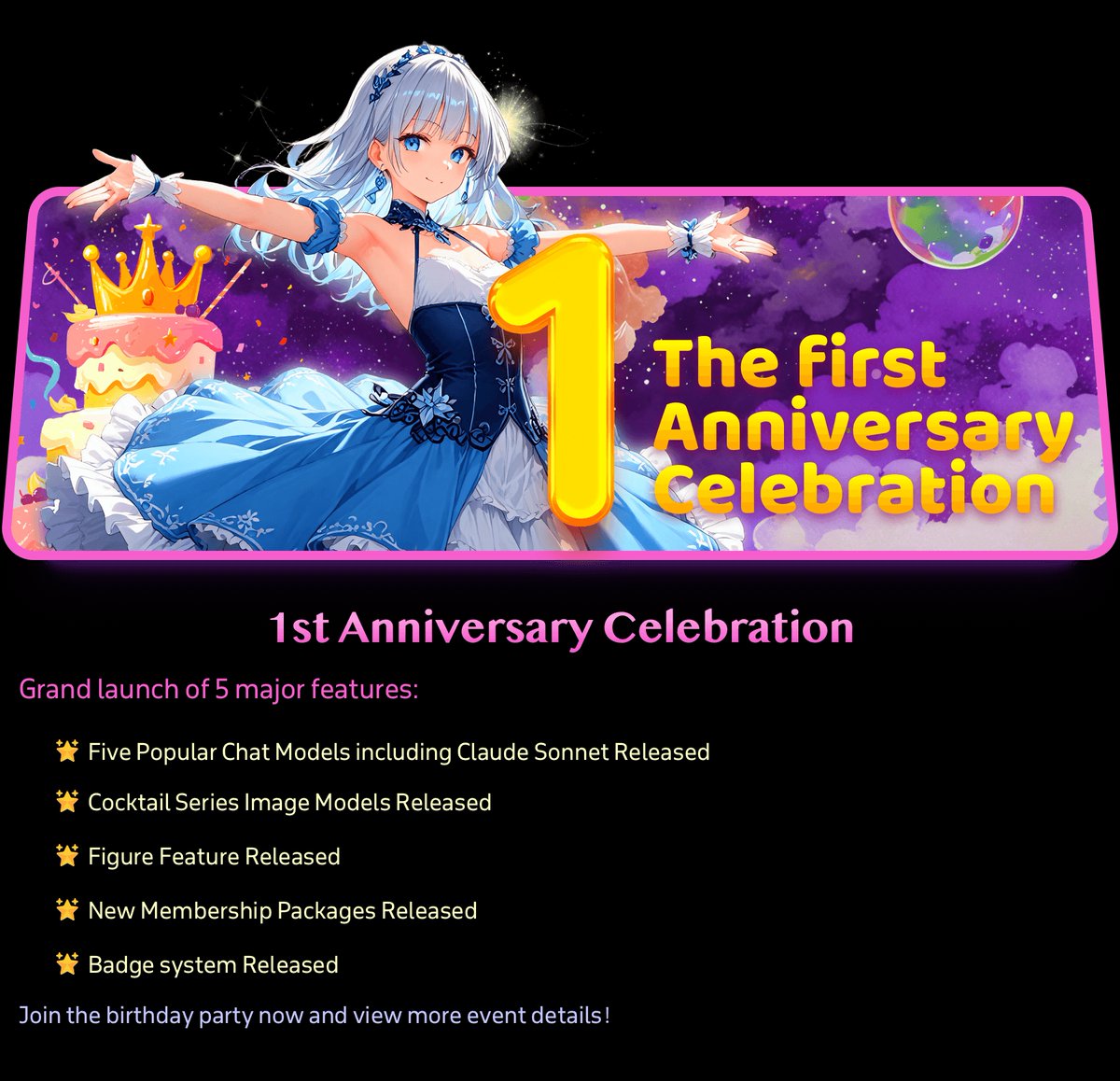 Can you believe it? We’re blowing out our first candle, and to celebrate, we’re rolling out a MASSIVE anniversary update packed with powerful new features, exclusive perks, and surprises at every turn! 
Check👉juicychat.ai/firstanniversa… for more details!
#Juicychat #juicychatai