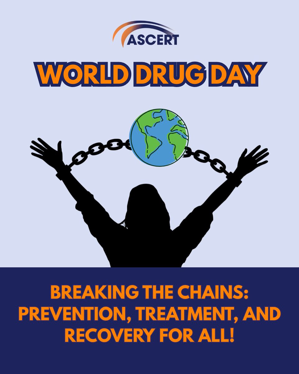 Today is #WorldDrugDay 🌍💙
At ASCERT, we’re proud to stand with this year’s theme: “Breaking the Chains: Prevention, Treatment, and Recovery for All!”

Last year ASCERT supported almost 17,000 people affected by alcohol and drug related harm.