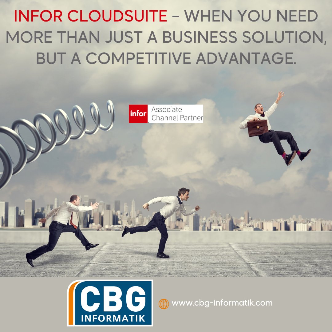 CBG_Informatik's tweet image. Quote of the week: If you want a competitive advantage, choose Infor CloudSuite!
CBG Informatik GmbH
.
.
.
#cbginformatik #ERP #erpsystem #cloudsolution #cloud #Infor #IBM #production #manufacturing #project #projectmanagement #quoteoftheweek