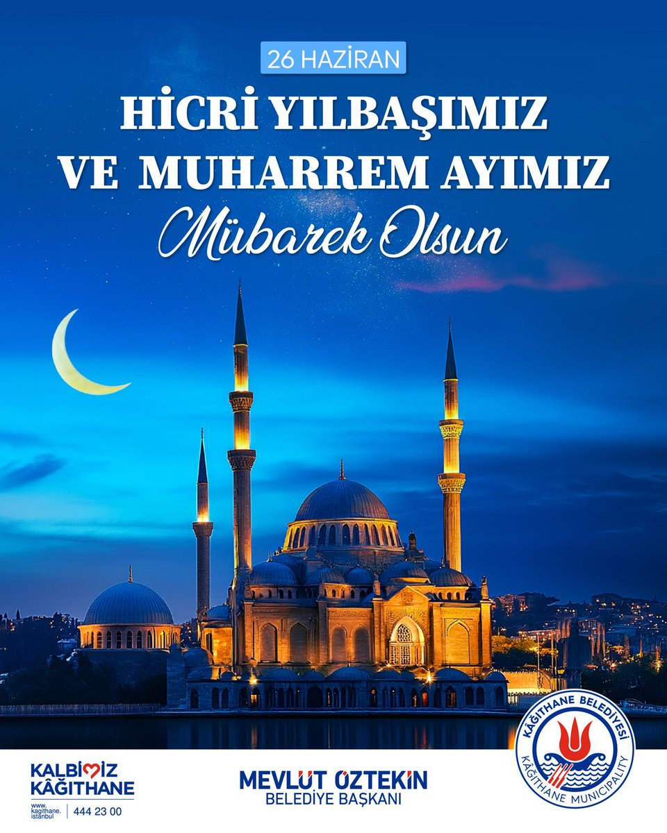 Hicri yılbaşımızın 1447. yılı ve mübarek #MuharremAyı tüm İslam Alemine sağlık, huzur, mutluluk ve bereket getirsin.

#HicriYılbaşı