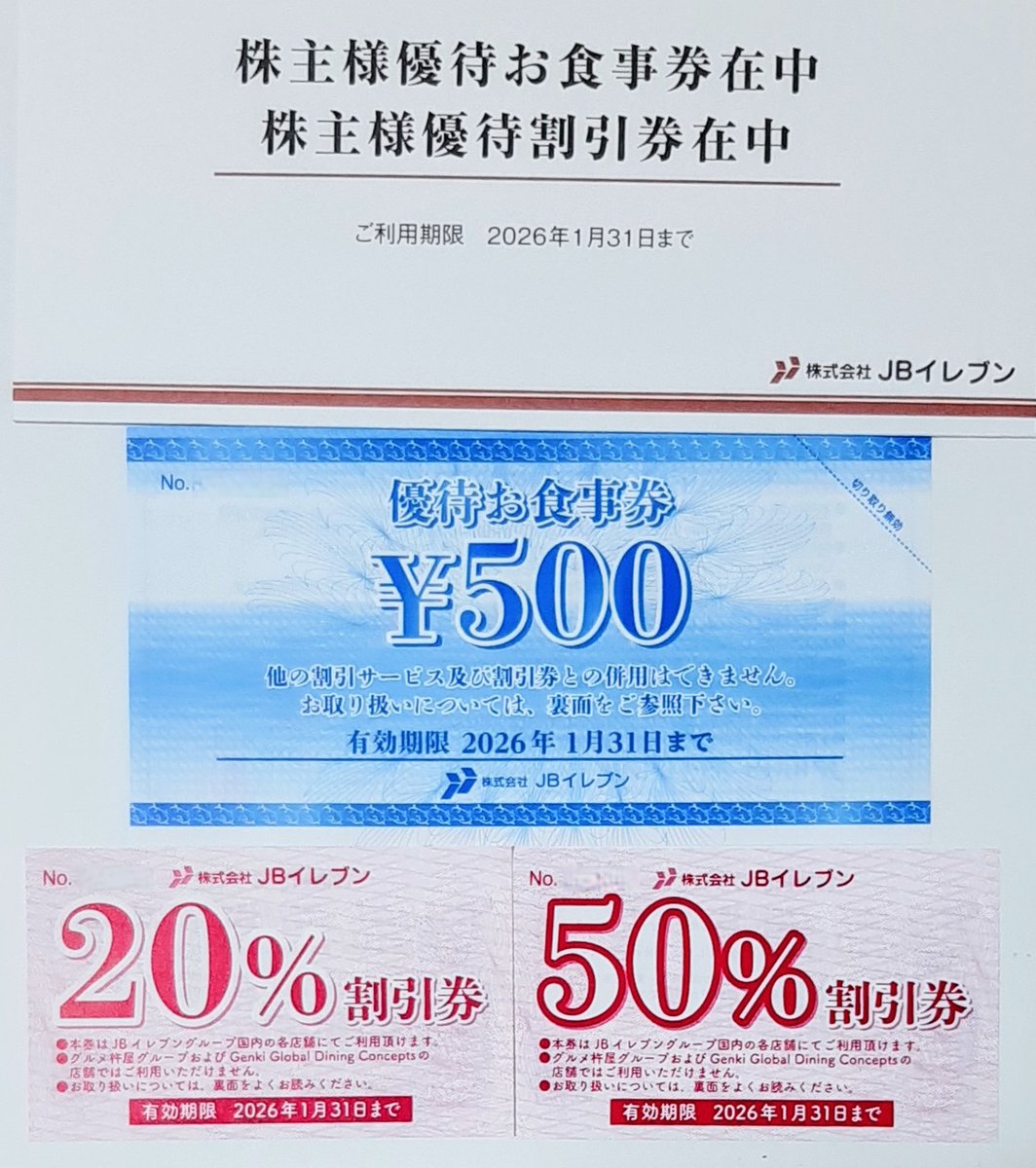 ラクマ配送☆クリエイトレストランツ 株主優待券1冊 15000円分（500円券）