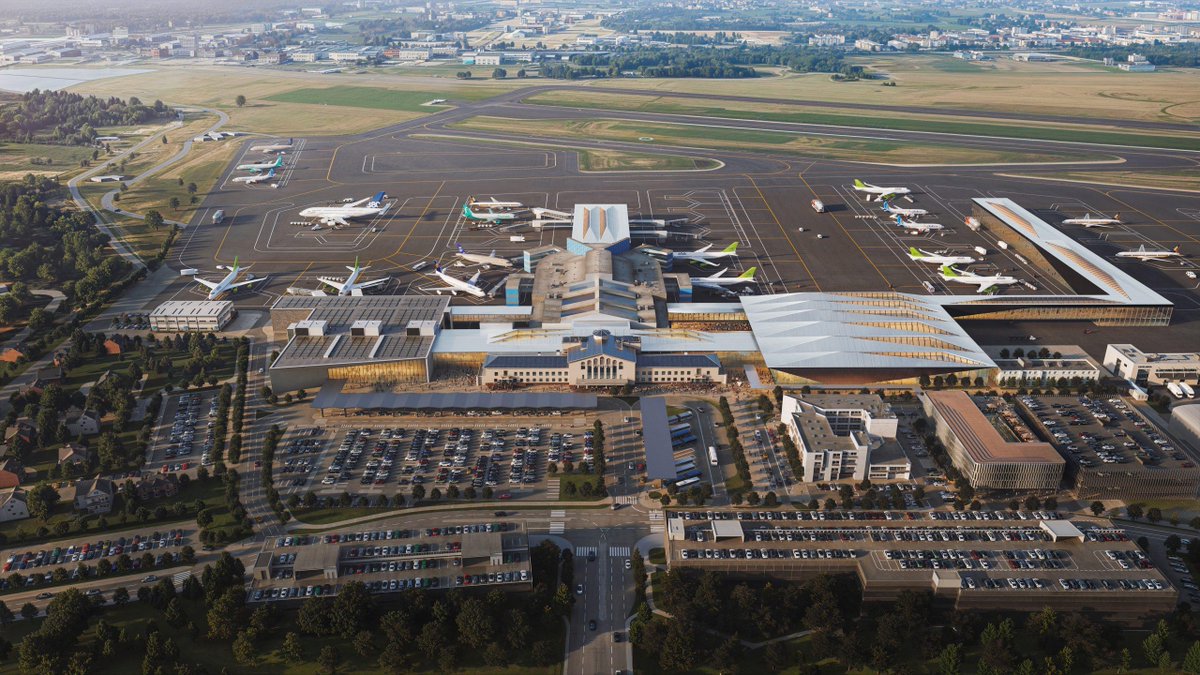 simonasbartkus's tweet photo. Zaha Hadid's project is selected as the winner of the Vilnius Airport architectural tender for the new arrivals terminal.

The new arrivals terminal is scheduled to arrive by the end of 2028. New to passenger experience is coming. https://t.co/ntaFfYQJw6