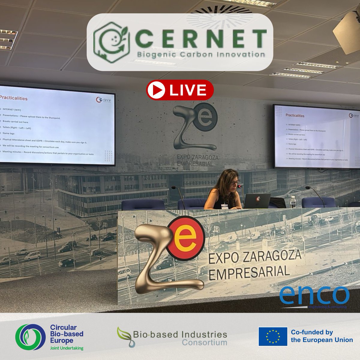 ENCO srl (@encosrl) on Twitter photo 📍As promised… here we are!
Live from Zaragoza Expo, attending the <a href="/CERNETproject/">CERNET</a> KoM 🇪🇸
Thanks to <a href="/fCIRCE/">CIRCE - Centro Tecnológico</a> for hosting us, let’s build strong synergies from day one! 💡
<a href="/CBE_JU/">Circular Bio-based Europe Joint Undertaking</a> #CBEimpact #CBEresearch
#CBEachievements 📍As promised… here we are!
Live from Zaragoza Expo, attending the <a href="/CERNETproject/">CERNET</a> KoM 🇪🇸
Thanks to <a href="/fCIRCE/">CIRCE - Centro Tecnológico</a> for hosting us, let’s build strong synergies from day one! 💡
<a href="/CBE_JU/">Circular Bio-based Europe Joint Undertaking</a> #CBEimpact #CBEresearch
#CBEachievements