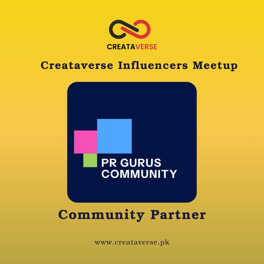 creataverse's tweet photo. We're thrilled to announce PR Gurus Community as our Community Partner for the #Creataverse Influencers Meetup! Get ready for an unforgettable event — stay tuned for exciting updates!
#InfluencersMeetup #PRGurusCommunity #CommunityPartner #digitalmarketingagency https://t.co/cVNH7SgOgo