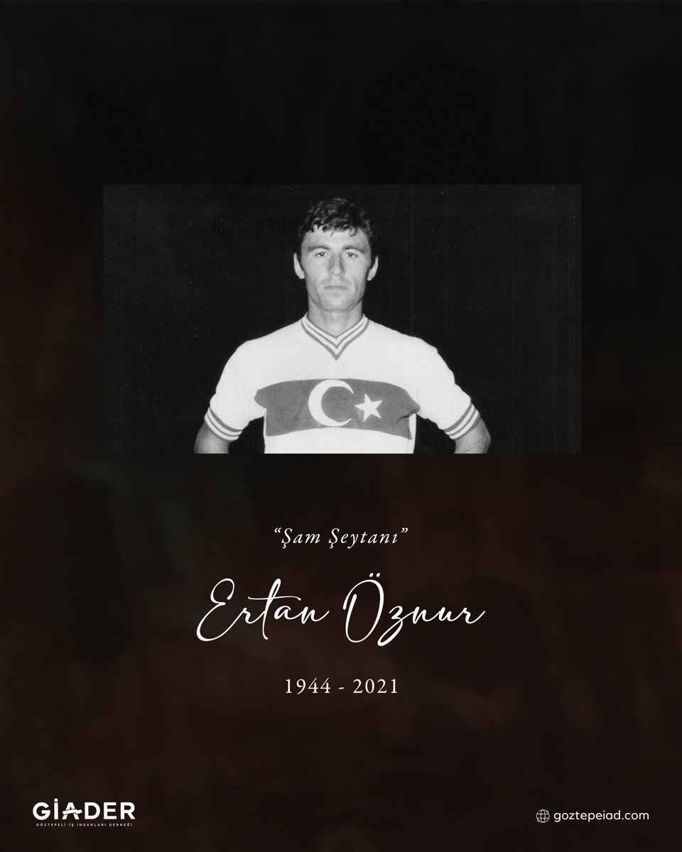 Türk futbolunun ve kulübümüzün efsane isimlerinden Ertan Öznur’u vefatının 4. yıl dönümünde saygı ve özlemle anıyoruz.

#ErtanÖznur #Göztepe #AdınınGeçtiğiHerYerde #İzmir #GöztepeliİşİnsanlarıDerneği