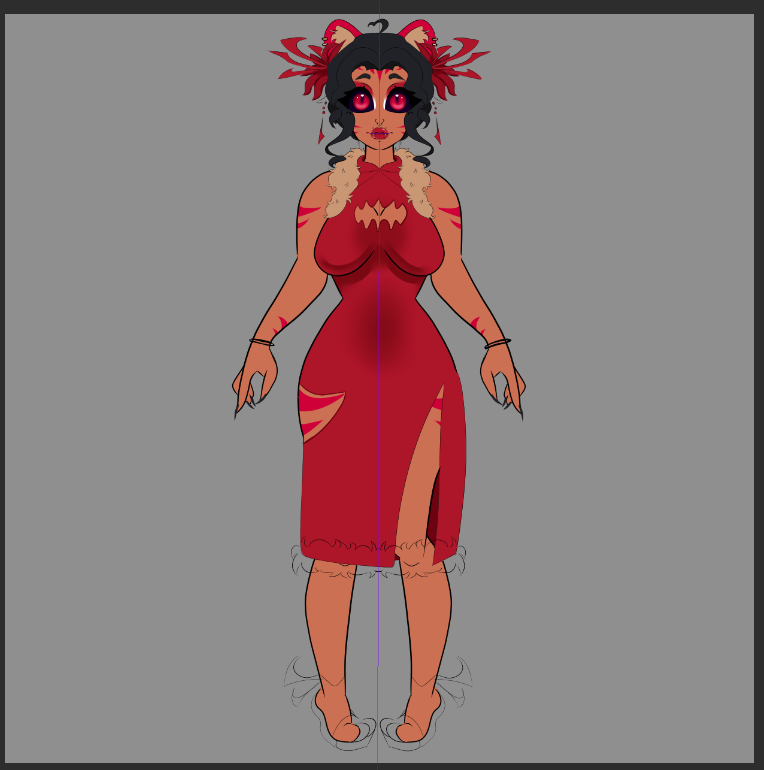 mypicofairy's tweet photo. Spider lily tiger adopt wip 🐯 She will be for sale soon on my #VGen! 

#vtubermodelart #adopt #Vgencomms #VGenOpen #spiderlily #tigervtuber https://t.co/kmBDt0bA0M