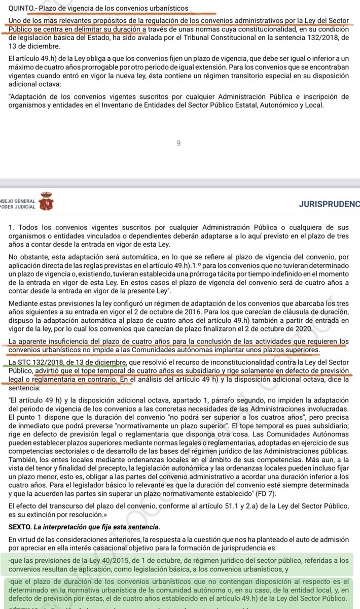 abotgado_es's tweet photo. 🔴La regulación de los convenios contenida en LRJSP es aplicable a los URBANÍSTICOS (no son contratos), incluído el plazo máximo de 4 años (en defecto de norma especial en contrario)
☑️SSTS 5 y 9 junio 2025 (recs.8522/2023 y  7399/2023) https://t.co/YHUAwywxBJ