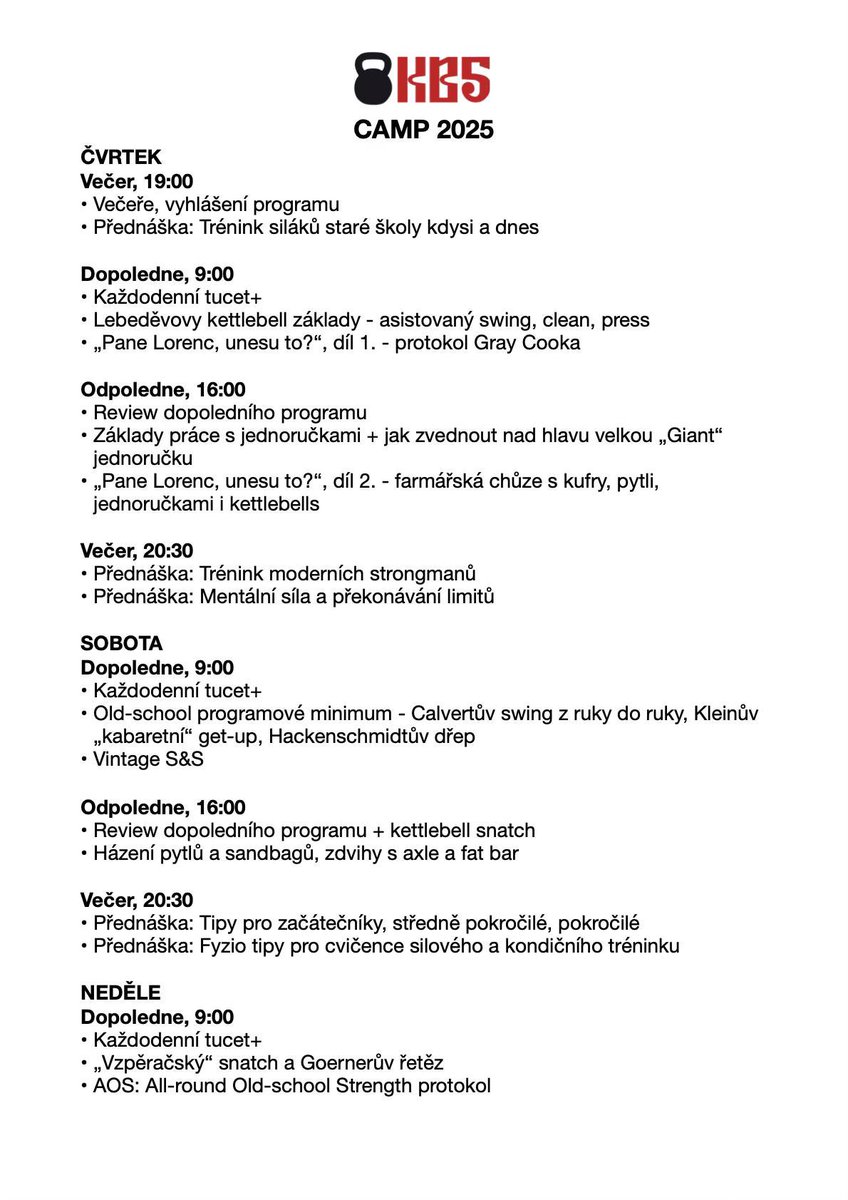 kb5cz's tweet image. Program akce roku! Pavel Macek @pavelmacek, Jiří Tkadlčík, Antonín Tůma, Jakub Lorenc a vy! Velké těšení, startujeme už dnes večer 💪

#team #kb5 #kb5camp