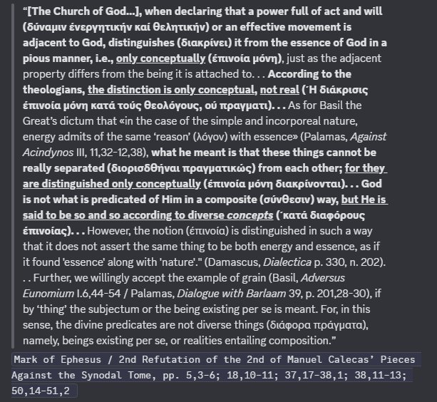John Luke๐ก๏ธ๐ฎ๐น (@gianlucadiddio) on Twitter photo <a href="/ByJimbob/">Made by Jimbob</a> P1. Jay Dyer's God has different divine Energies really and ontologically distinct from His Essence
P2. Mark of Ephesus' God has different divine Energies conceptually distinct from His Essence
C. Jay Dyer does not worship the same God as Mark of Ephesus. <a href="/ByJimbob/">Made by Jimbob</a> P1. Jay Dyer's God has different divine Energies really and ontologically distinct from His Essence
P2. Mark of Ephesus' God has different divine Energies conceptually distinct from His Essence
C. Jay Dyer does not worship the same God as Mark of Ephesus.