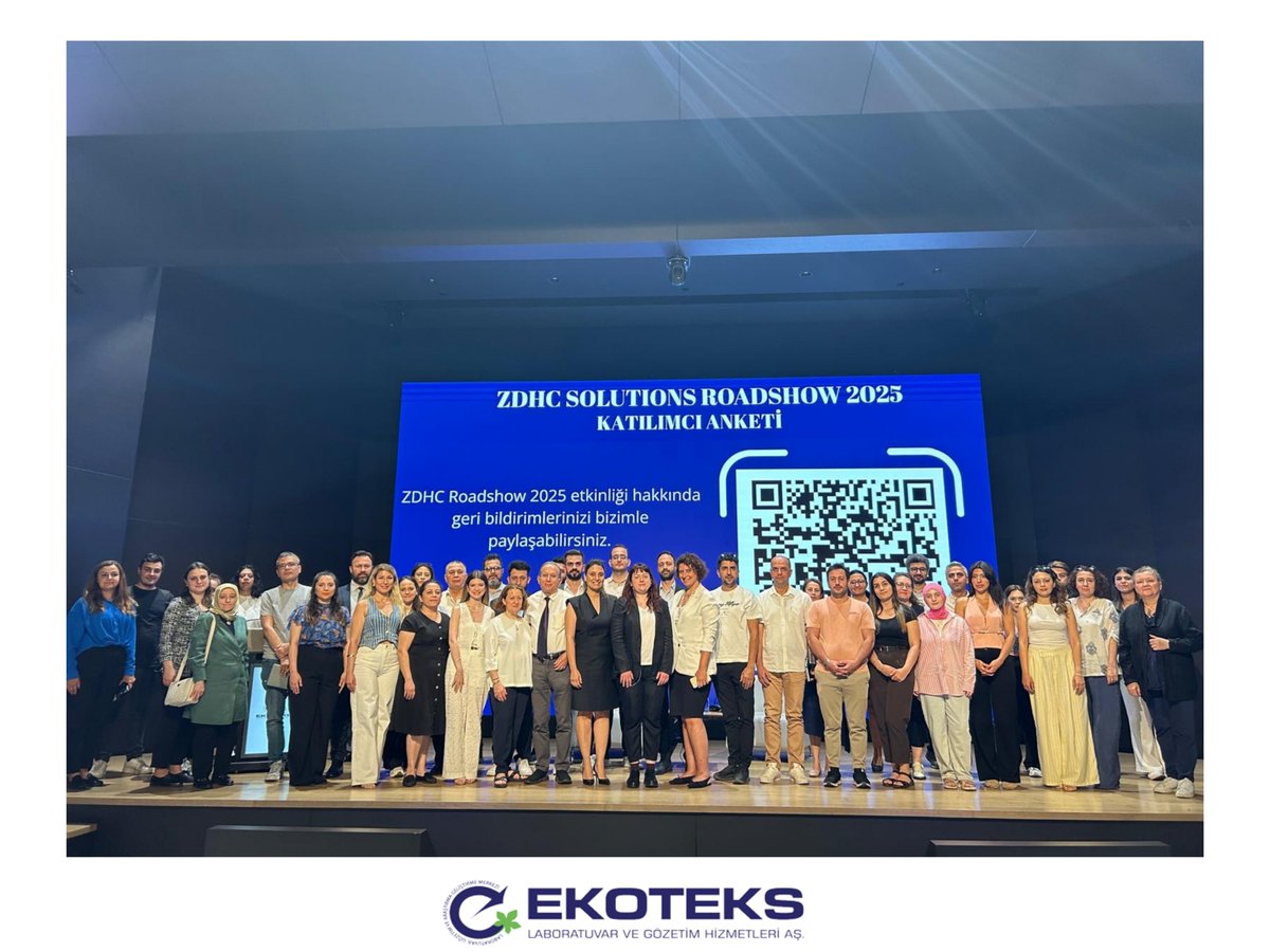 EkotekssLab's tweet photo. 25 Haziran 2025 tarihinde gerçekleştirdiğimiz ZDHC Solutions Roadshow 2025 – İstanbul etkinliğinde bizlerle olan tüm katılımcılarımıza teşekkür ederiz.
@BirolYmm
#zdhc #roadmaptozero #sürdürülebilirlik #ekoteks #cleanproduction #textileindustry #iletişimdeyiz https://t.co/r8lqQFHoxb
