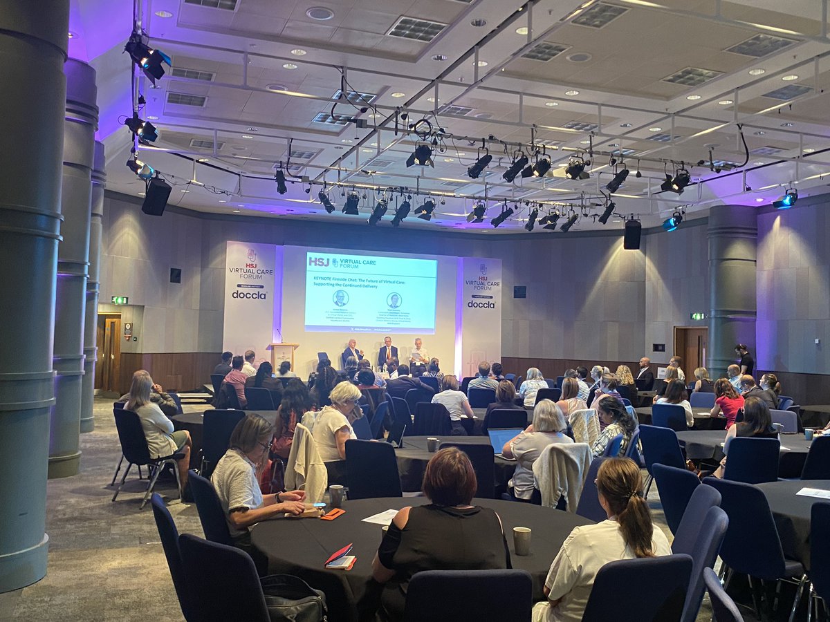 HSJevents's tweet image. The #hsjvirtualcare forum, has kicked off with James Benson and Niall Keenan on the future of virtual care: supporting the continued delivery keynote session. virtualcareforum.hsj.co.uk