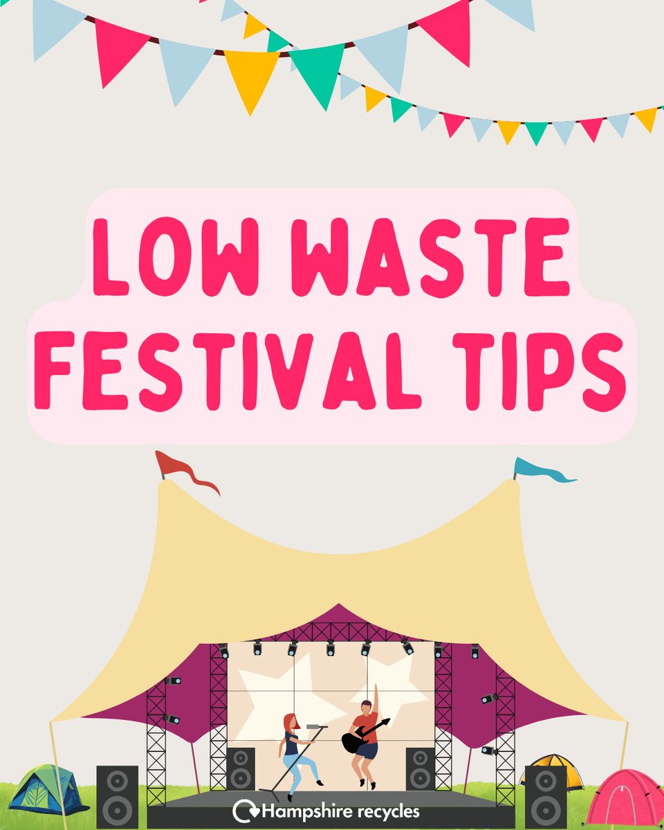 RecycleHants's tweet image. 🎪 Festival season? Go low-waste!
🌿 Refill your bottle
🍴 Bring reusable cutlery
🛍️ Pack snacks in tubs
✨ Use eco glitter
♻️ Take your rubbish home
Small swaps = big impact 💚
#LowWasteFestival #HampshireRecycles