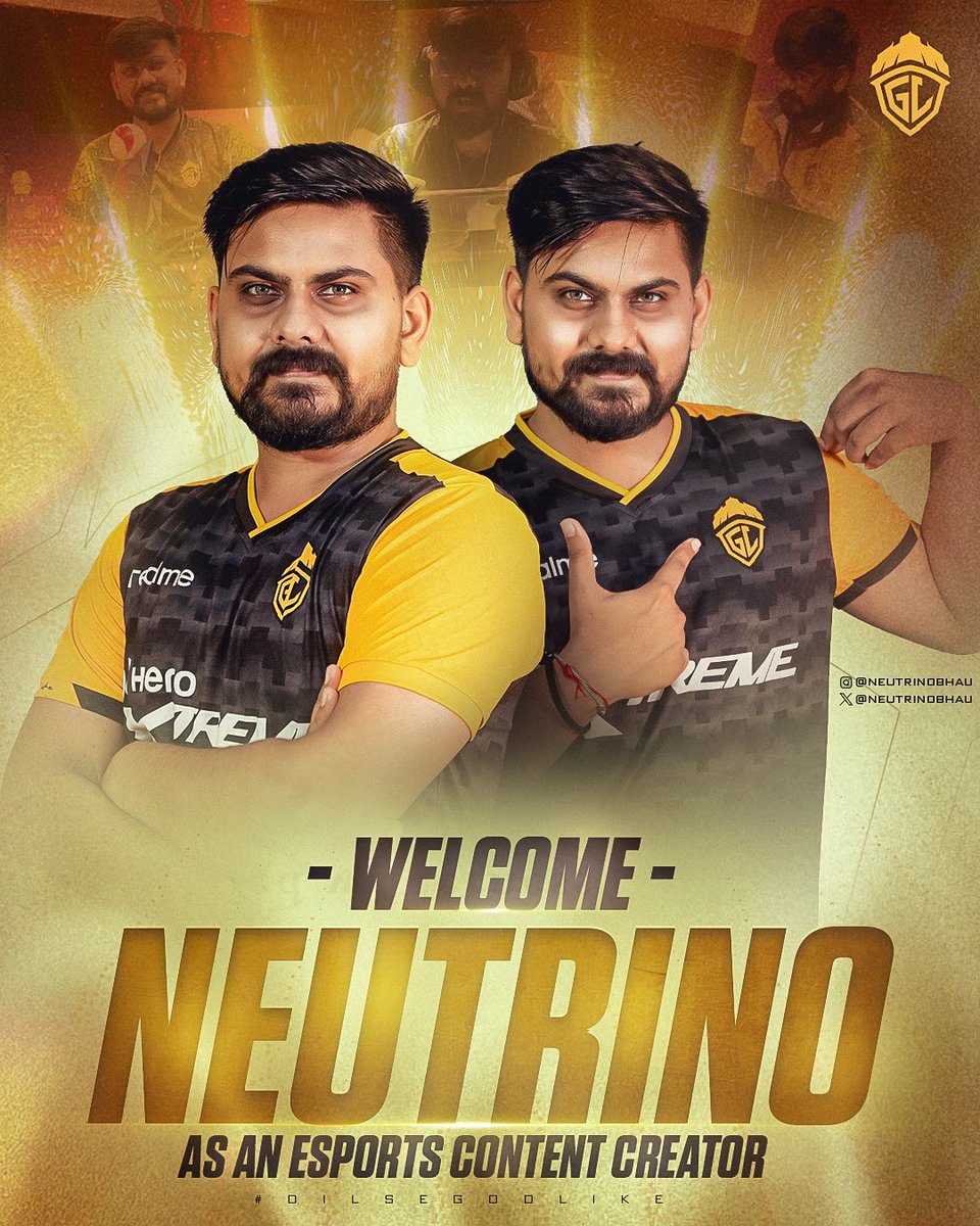 GodLike Esports (@godlike_in) on Twitter photo Some bonds don’t break, they evolve.
<a href="/neutrinobhau/">neutrinobhau</a> rejoins the camp, bringing the same energy in a new avatar.
Welcome home 💛
#DilSeGodLike Some bonds don’t break, they evolve.
<a href="/neutrinobhau/">neutrinobhau</a> rejoins the camp, bringing the same energy in a new avatar.
Welcome home 💛
#DilSeGodLike