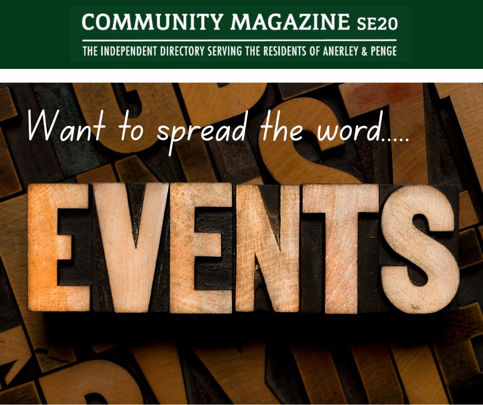 📌 Got an event coming up?
If it’s a paid-for event, we’ll make sure it stands out with a spot on our Community Noticeboard in this edition!
✨ Just £15 per listing — Get in touch to reserve your space in the July issue!
#SE20Events #CommunityNoticeboard #SupportLocal