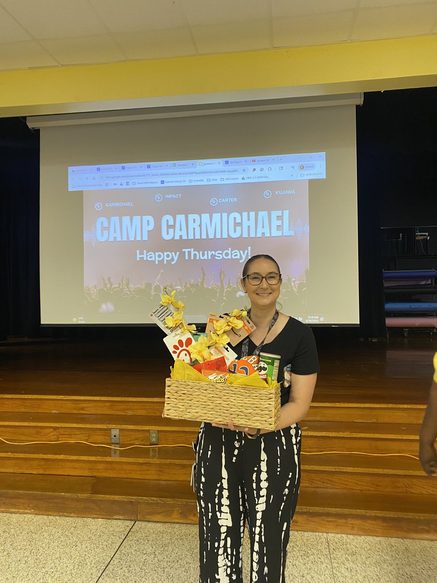 Still smiling from the surprise gift basket! 💛 So grateful for this amazing summer camp team!! Your thoughtfulness, energy, and heart make every day better. Couldn’t ask for a better crew to spend the summer with! #AldineSWT #CampCarmichael