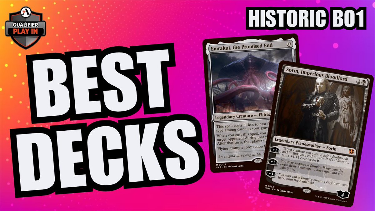 MTG_Joe (@mtgjoe2) on Twitter photo Get ready for this weekend's MTG Arena Historic Qualifier with a metagame breakdown of the historic Bo1 format for the Friday Play in. I cover off all the top performing mythic decks of the week as tracked by <a href="/UntappedGG/">Untapped.gg</a>. See below for more:
youtu.be/x-znyLCibbQ Get ready for this weekend's MTG Arena Historic Qualifier with a metagame breakdown of the historic Bo1 format for the Friday Play in. I cover off all the top performing mythic decks of the week as tracked by <a href="/UntappedGG/">Untapped.gg</a>. See below for more:
youtu.be/x-znyLCibbQ