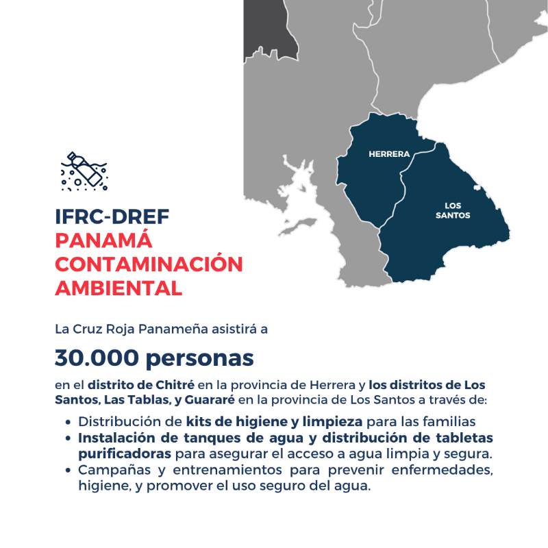 IFRC_es's tweet photo. La @CruzRojaPanama está respondiendo a la emergencia por la contaminación del río La Villa para garantizar el acceso a agua segura en Herrera y Los Santos.

Desliza y conoce cómo están apoyando a las comunidades más afectadas.