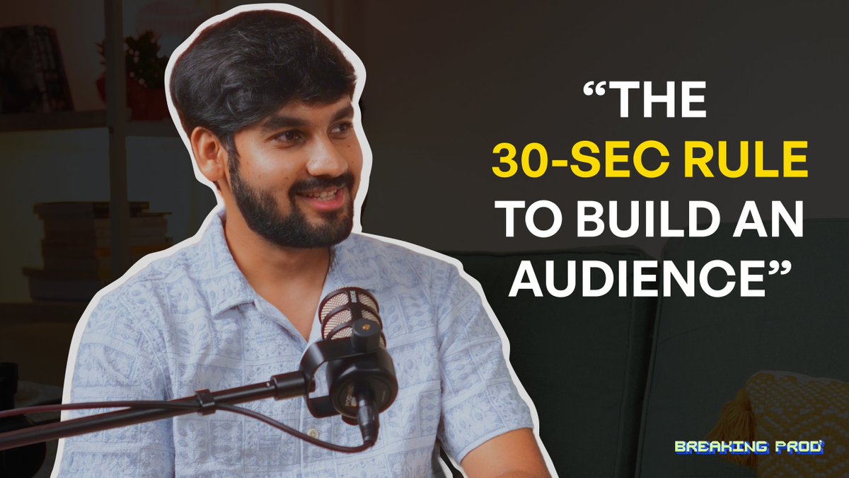 new episode of the breaking prod podcast is OUT NOW! 

this episode is part 1 of a three-part mini series called "standing out as a developer"

in this one manthan and i talked about
- authentic personal branding
- simplest ways of posting online
- showcasing your work