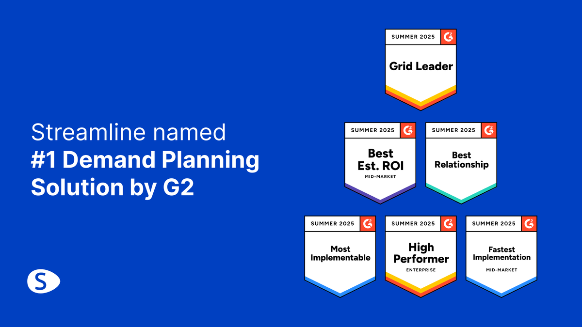 GMDH_Streamline's tweet photo. 🏆 Streamline has been named the #1 Demand Planning Solution!

This recognition on G2 is made possible by the incredible support and trust of our customers and partners—thank you 💙 

Read more: https://t.co/FgqRgMw49q https://t.co/vxwFaXORmB