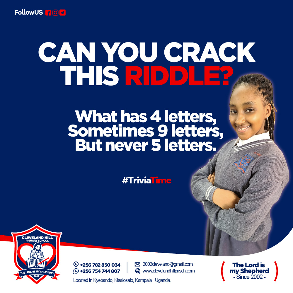 ClevelandHillp1's tweet photo. #thursdaychallenge: Let's see who will be the first to crack our riddle with the correct answer.☺️😉 Think you've got it? Put your response in the comments section below. Good Luck! #TriviaTime #challengeyourself #ThursdayThoughts #CCTV #CITAM #AAM2025 #NairobiCBD https://t.co/o7rFX9oDVn