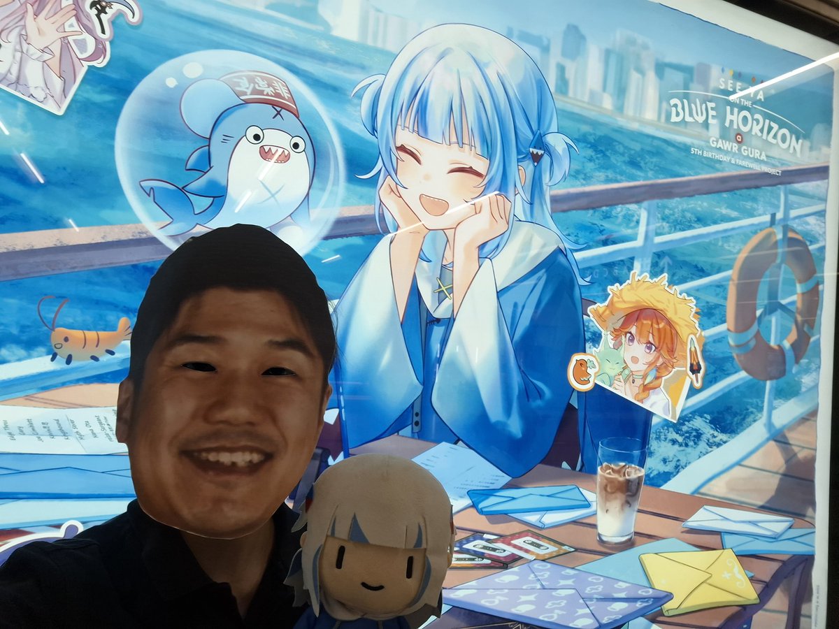 CoolMercy5's tweet photo. #ThankYouGura
Happy belated birthday to Gura💙
@Blue_Horizon620 🦈🔱🦐
#GuBye #gawrgura #yagoo #HololiveEN #燈箱 #holomyth 
💙💛💜🧡🩷 https://t.co/68ej47X1J8