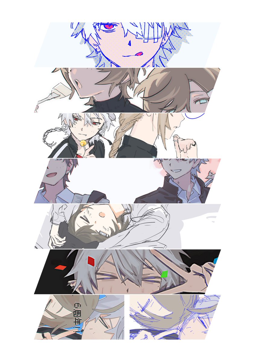 m_r_tq's tweet image. #にじそうさく10 　第7ホール　c-18
新刊はらくがきとお祝いのまとめです
よろしくお願いします