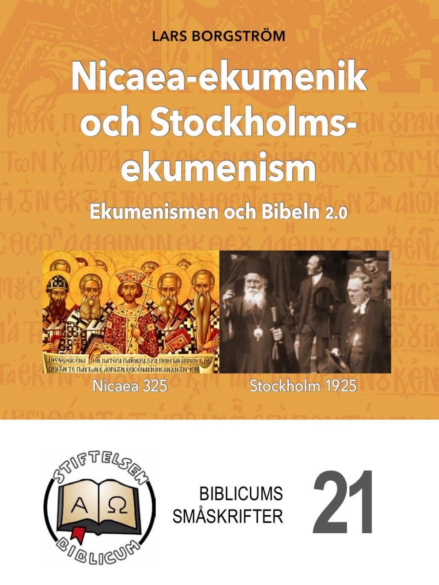 biblicum's tweet photo. Ny småskrift! 
Detta år uppmärksammas två historiska kyrkomöten såväl internationellt som i Sverige. Endast det första mötet, i Nicaea år 325, är värt att fira och lovorda.

60 sidor. 40 kr plus porto — https://t.co/VrHOj2EiMW https://t.co/Ncf7MO2YkX