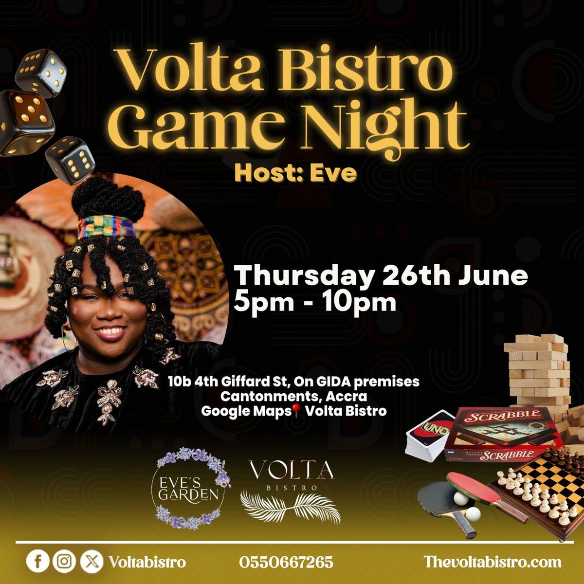 Let's start the weekend a little early with another game night! We'll hosted by our lovely Eve and absolutely can't wait to see you✨️